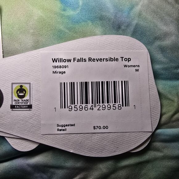 NWT PrAna Women's Willow Falls Reversible Swim Top in Mirage Size Medium Blue - Picture 5 of 8